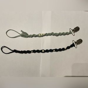 Macrame Pacifier Clip Set